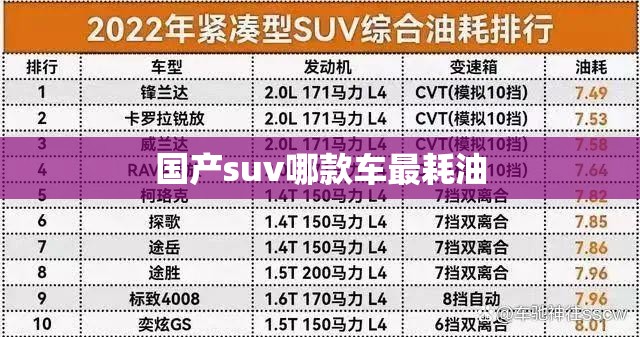 国产suv哪款车最耗油