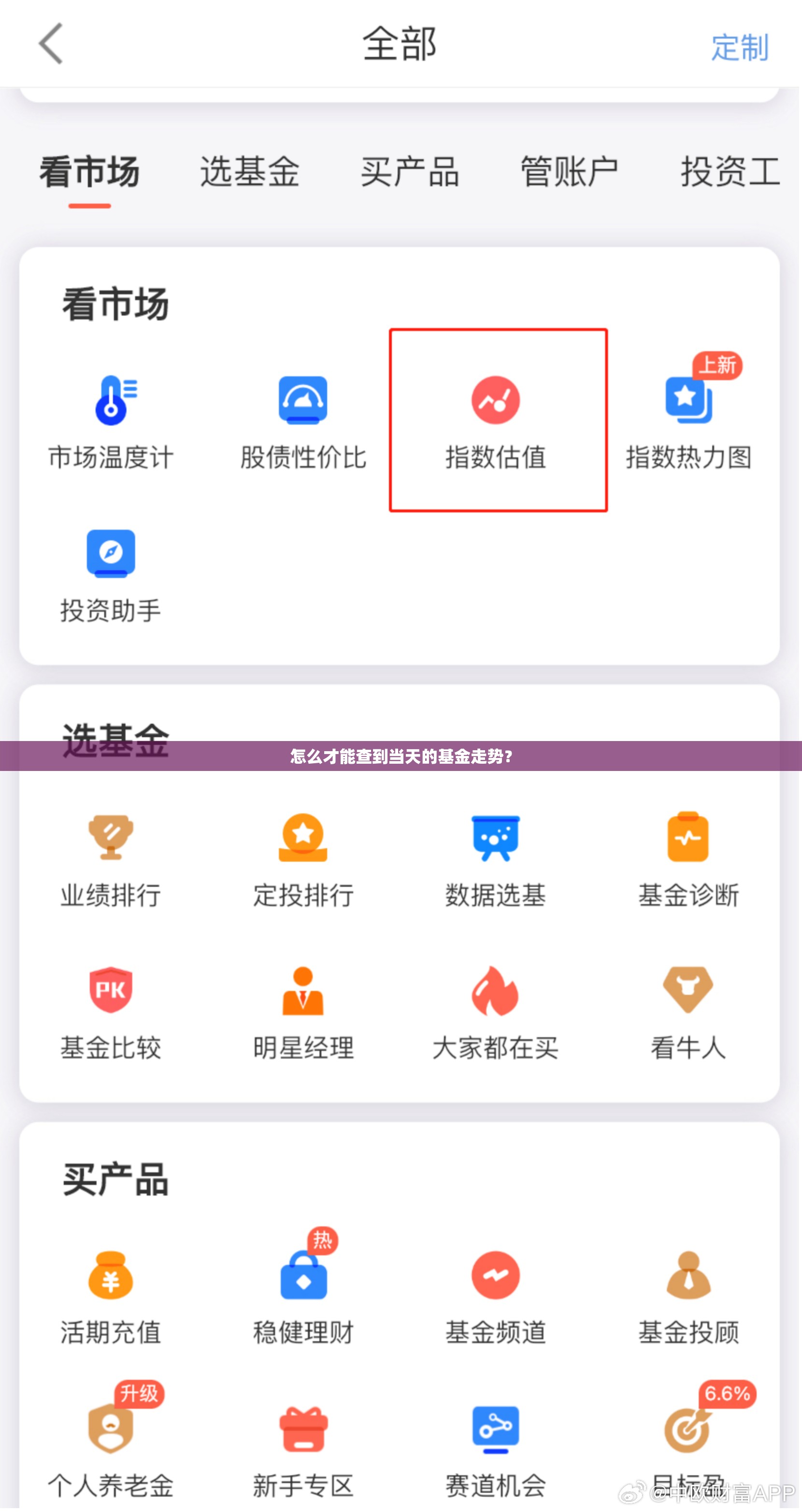 怎么才能查到当天的基金走势？