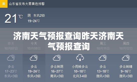 济南天气预报查询昨天济南天气预报查询