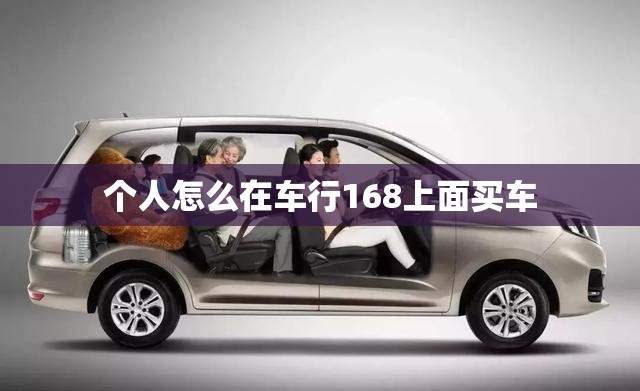 个人怎么在车行168上面买车