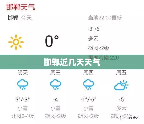 邯郸近几天天气