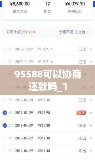 95588可以协商还款吗_1 95588可以协商还款吗_1
