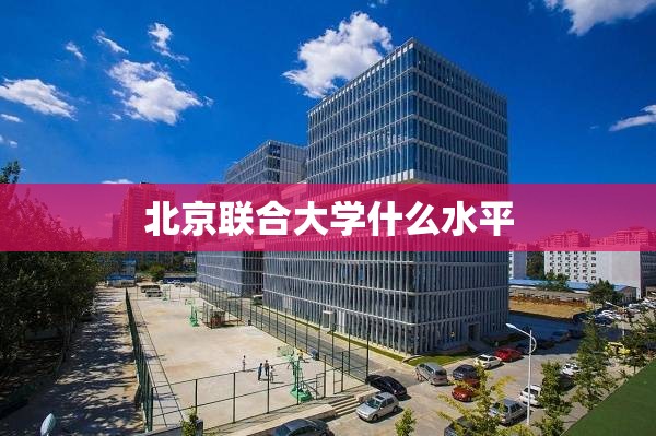 北京联合大学什么水平