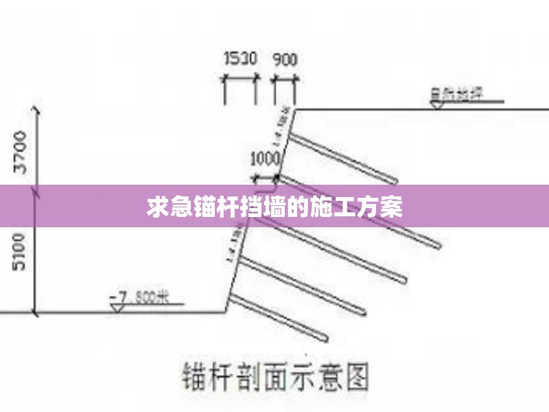 求急锚杆挡墙的施工方案