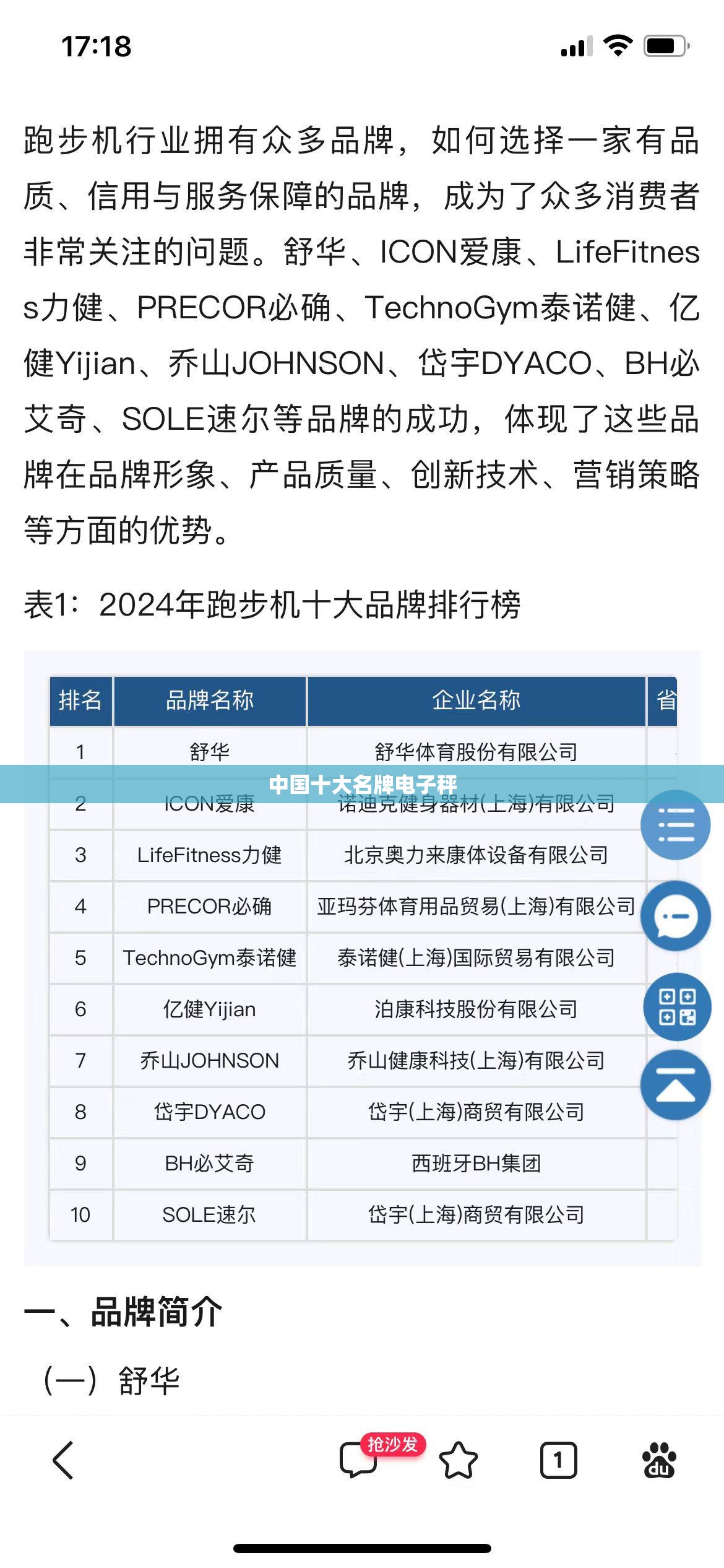 中国十大名牌电子秤