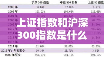 上证指数和沪深300指数是什么意思