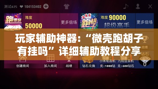 玩家辅助神器:“微壳跑胡子有挂吗”详细辅助教程分享